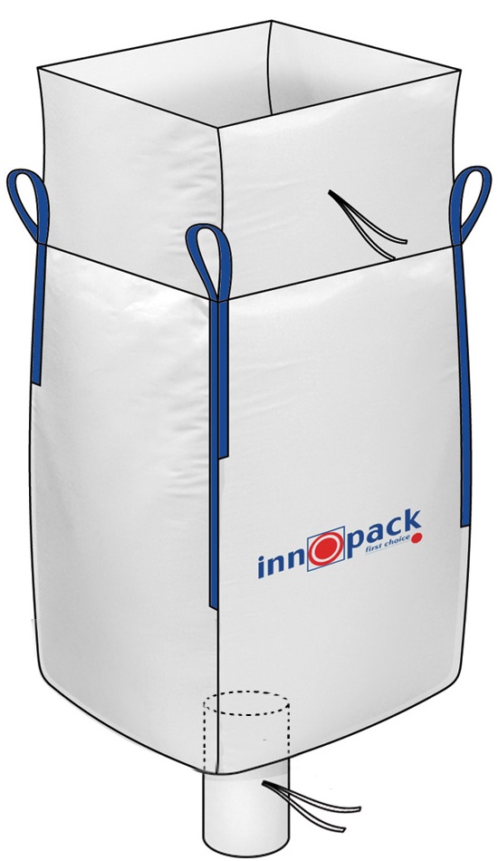 formstabiler Big-Bag mit Schürze und Auslauf