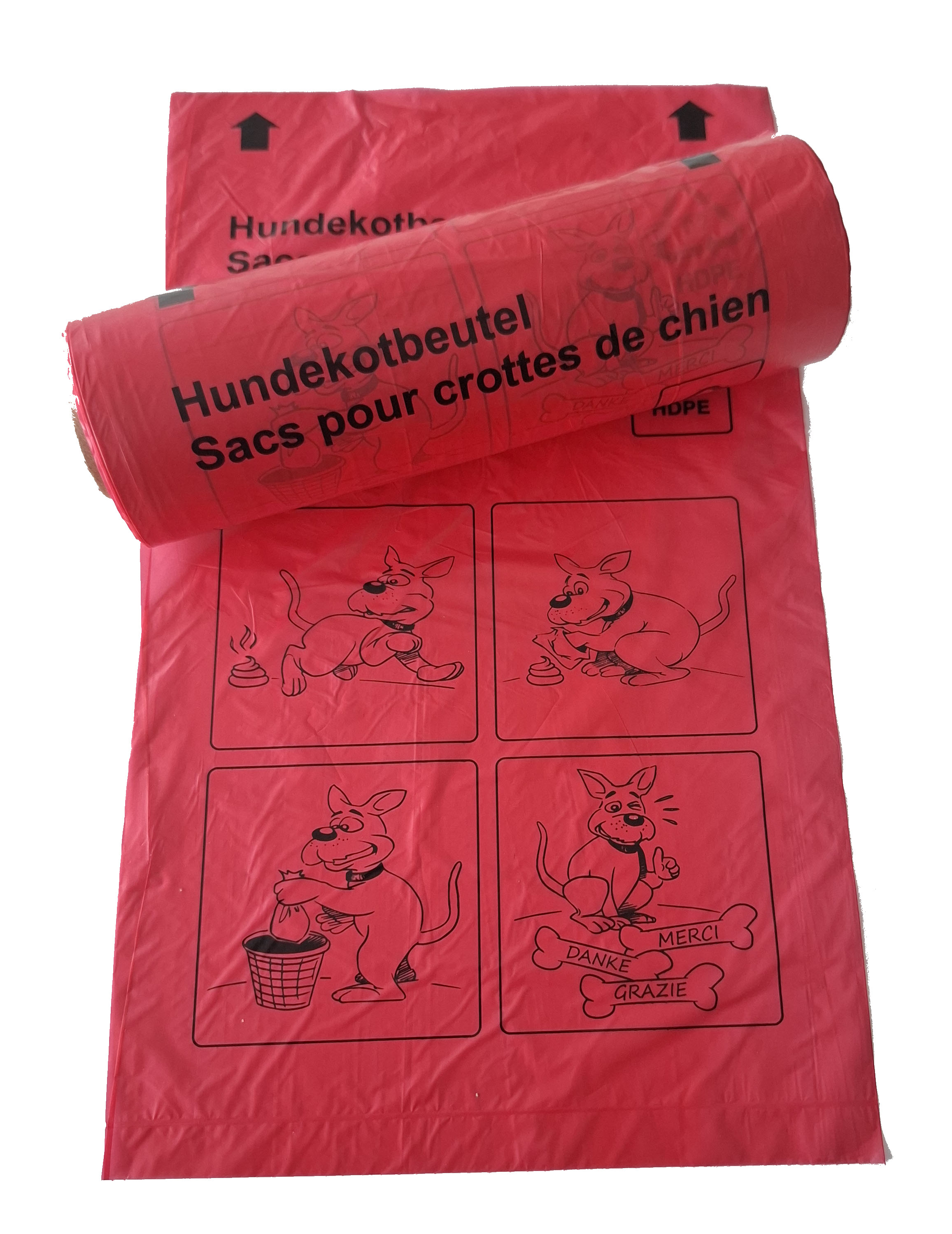 Hundekotbeutel auf Rolle