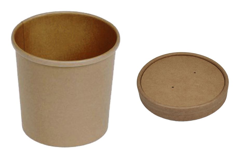Suppenbecher aus Karton (kompatibel mit Deckel)