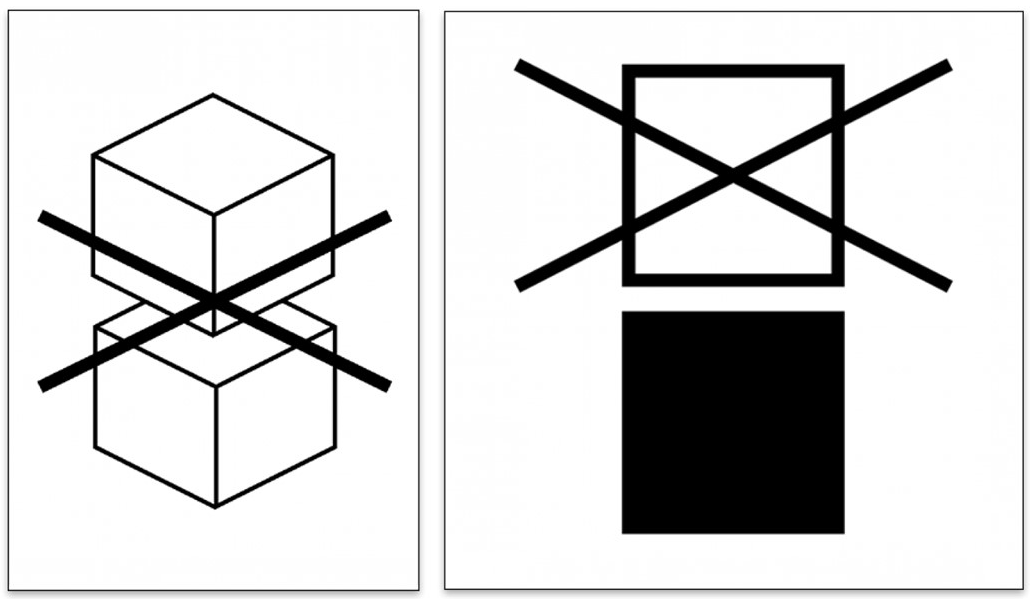 Nicht stapeln - do not stack