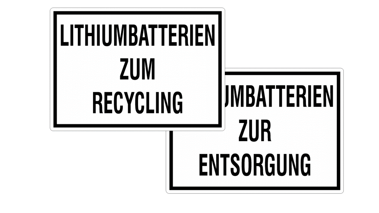 Zur Entsorgung/zum Recycling