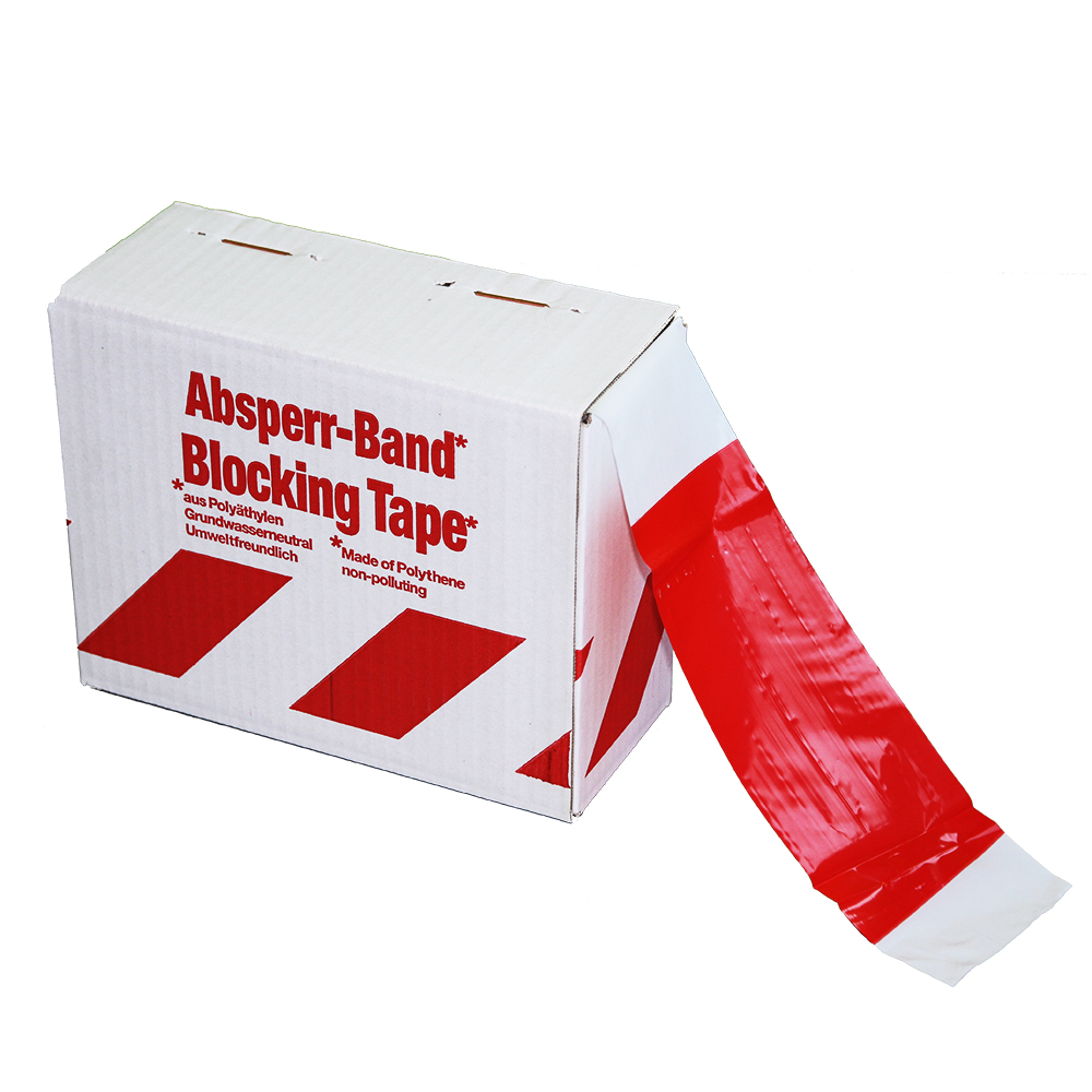 Absperrband weiss / rot
