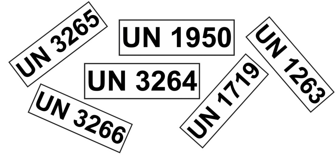 Kennzeichnung div. UN-Nummern