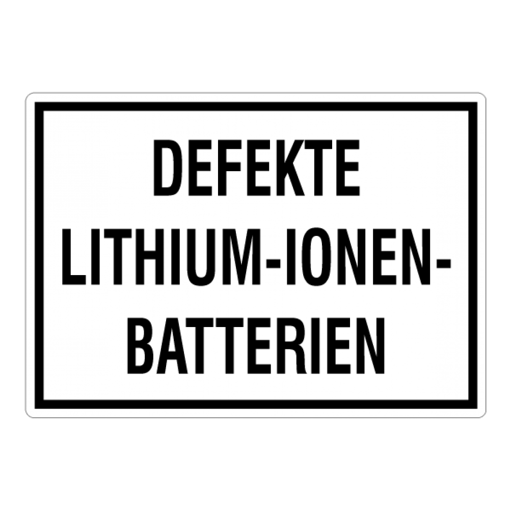 Defekte Lithium-Ionen-Batterien