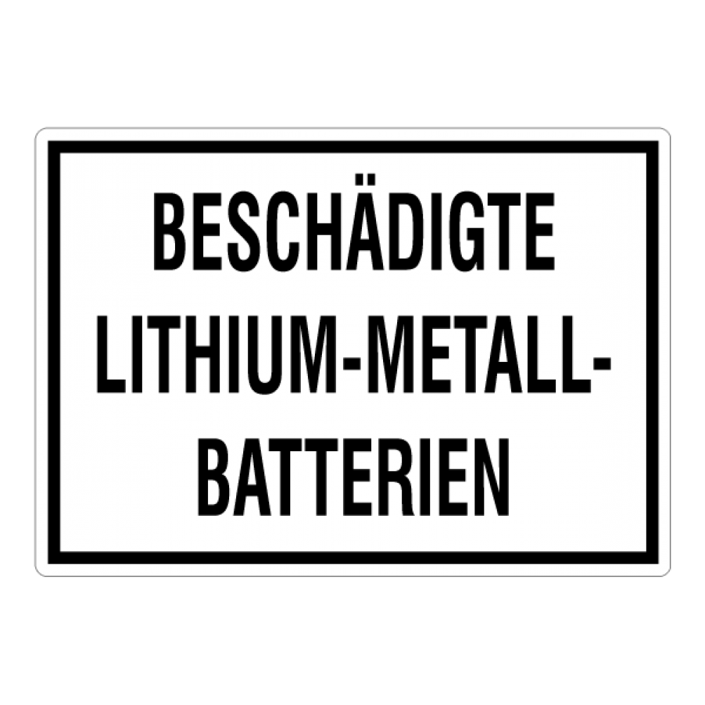 Beschädigte Lithium-Metall-Batterien