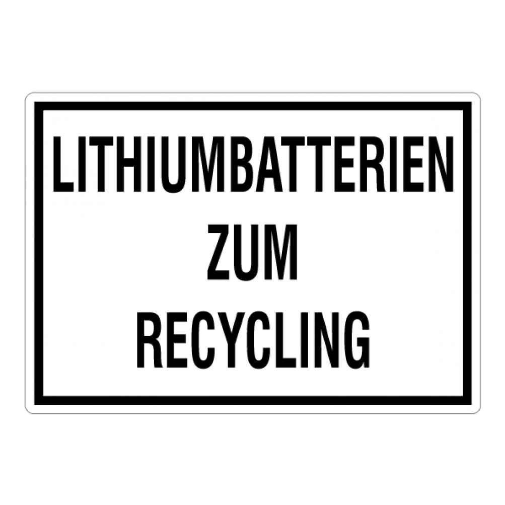 Lithiumbatterien zum Recycling