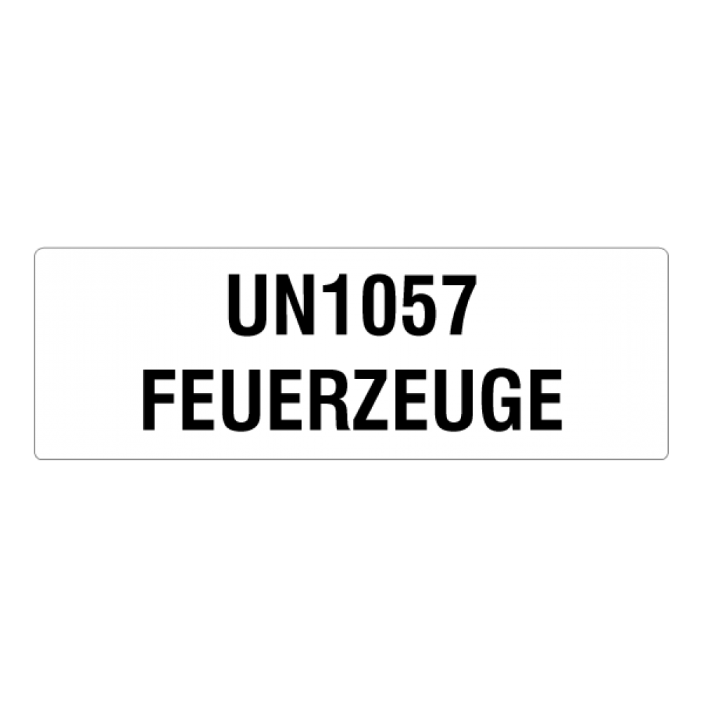 Kennzeichnung UN1057 Feuerzeuge