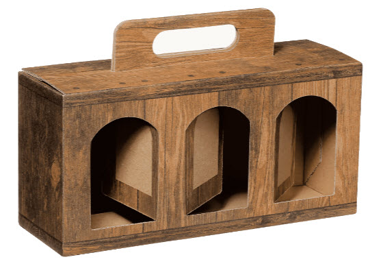 Tragebox gross "Vintage" mit 3 Fenster