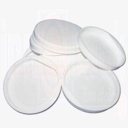 PartyKindom 50 Endkappen Für Versandhülsen - Weiße Runde Verschlusskappen Aus Kunststoff