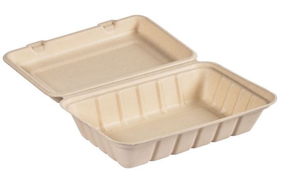Menubox 850ml, Bagasse, 237 x 155 x 50 mm, braun, biologisch abbaubar
