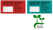 BIO-Dokumententasche Lieferscheintasche aus 100 % Papier rot, grün und gelb