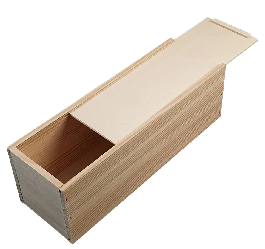 Weinkiste / Holzkiste mit Schiebedeckel / 1er