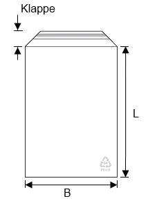 Adhäsionsverschlussbeutel / Klebeverschlussbeutel / 120 x 230 + 50 x 0.06mm