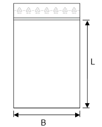 Druckverschlussbeutel, Minigrip / 200 x 250 x 0.075mm / schwarz, ohne Beschriftungsstreifen