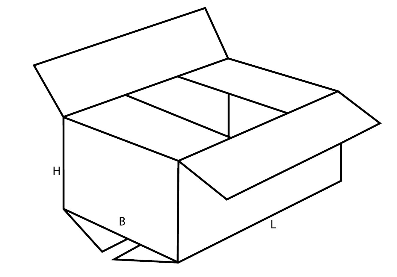 Faltschachtel 1-wellig / 142 x 120 x 81mm