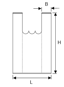 HDPE Hemdchentragetasche 280 x 140 x 490mm